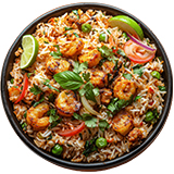 Andhra Prawns Biryani